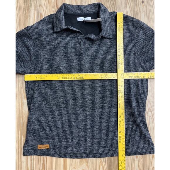 Simply Southern Charcoal Gray Long Sleeve Polo Knit Size Large Men’s - Picture 7 of 8